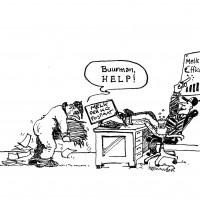 Cartoon Zwart wit